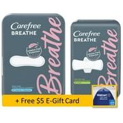 Free $5 Walmart Gift Card with Purchase of 2 Packages of Carefree Breathe Liners & Super Ultra Thin Pads