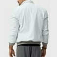 thumbnail image 6 of Maoxin Men's Coats Men's British Solid Color Plus 350g Corduroy Long Sleeved Fashionable Jacket Workwear Stand Up Collar Jacket Jacket White M, 6 of 7