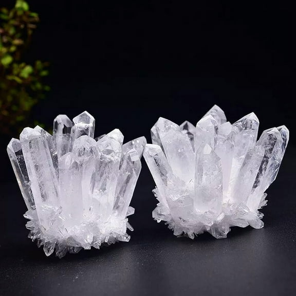K-KED 70g Natural Rock White Clear Quartz Cluster Crystal Point Specimen Healing Stone-default