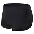 thumbnail image 2 of ZZwxWA Mens Mesh Booty Shorts 3 Inch Sexy Smooth Lounge Active Shorts Panties Low Rise Split Side Boxer Breathable Panties Clearance Sales, 2 of 4