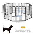 thumbnail image 2 of 8 Panel Pet Playpen Play Yard Fence Home DIY Heavy-Duty Metal Foldable Indoor Outdoor 31.5"H, 2 of 6