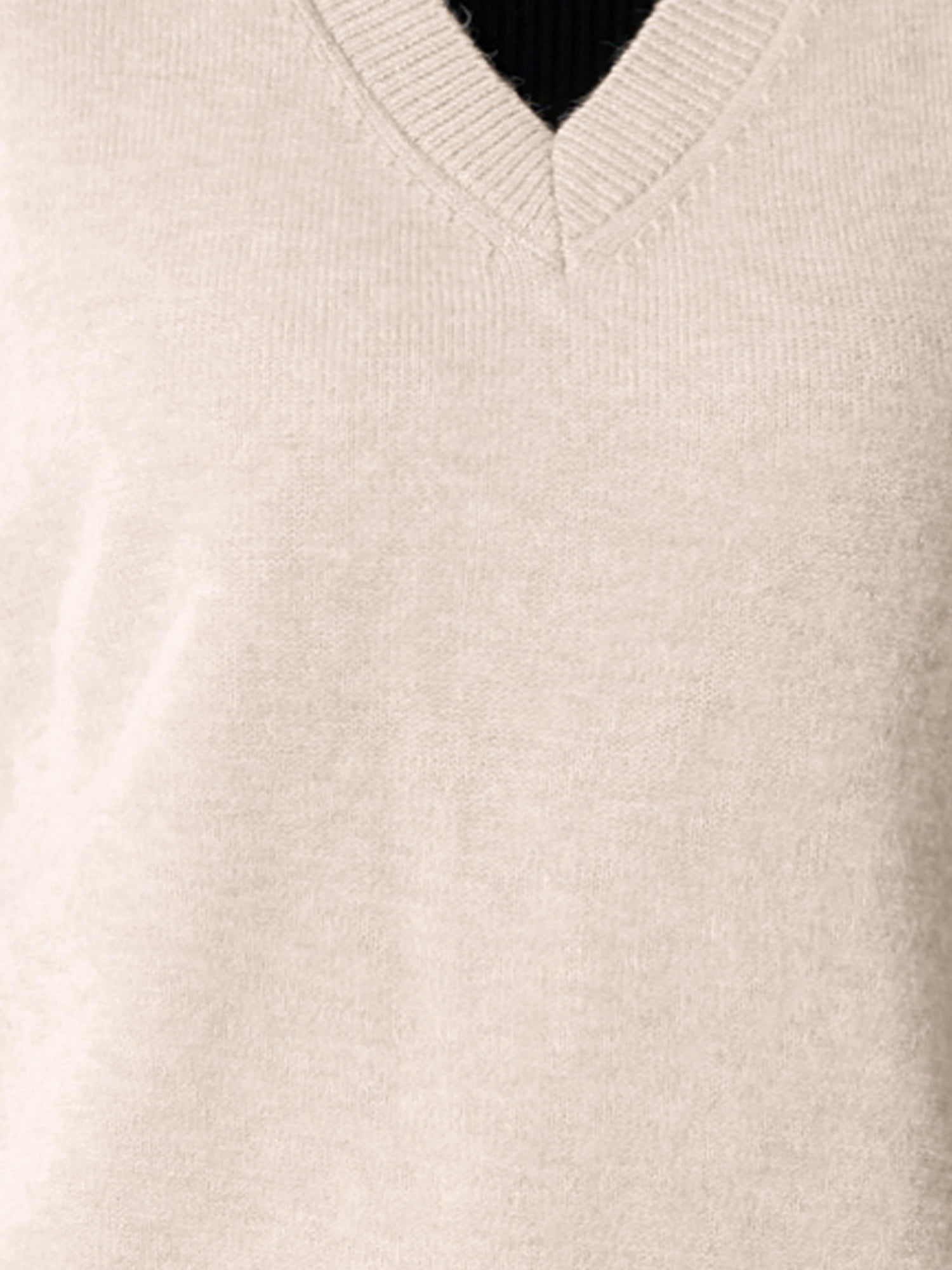 DARING DIVA Knit Sweater Vest Sleeveless V Neck Pullover Vest L Beige