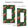 thumbnail image 3 of Daiia Vintage Santa Skiing Green Plaid Pattern Decorator Wall Plate Child Safe Outlet Cover, Switch and Outlet Covers,Size 1-Gang 5.0" x3.0" , Polycarbonate Thermoplastic-Style U, 3 of 6