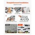 thumbnail image 5 of 10 Count Stone-Look Peel & Stick Backsplash - 12"x12" Self-Adhesive Wall Tile - 0.78" Thick - Quick Install, 5 of 11