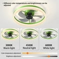 thumbnail image 6 of DUOSONG Ceiling Fans With Lights Dimmable Led Embedded Installation Of Thin Modern Ceiling Fans(Green) Green ABS Lighting Bedroom Lighting, 6 of 10
