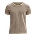 thumbnail image 5 of JAJAHO Linen T Shirt Men Short Sleeve Basic Tee Breathable Crew Neck Loose Fit Summer Top Beach Vacation Clothes Trendy Tops, 5 of 5