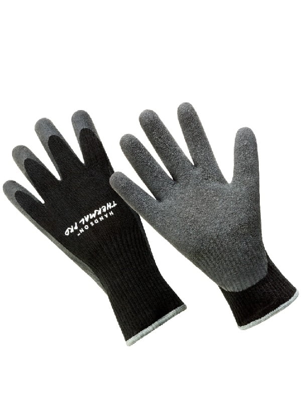 Heat-Lock Insulated-Deer Suede Leather Gloves-Black-GRAY WOMENS XL-Size 9