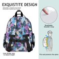 thumbnail image 5 of Blue Purple Butterfly Pattern Cute School Backpack Bag for School with Padded Back and Adjustable Shoulder Straps 15.25"x11.5"x5.25", 5 of 5