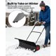 thumbnail image 2 of Yeshouse Pala quitanieves resistente con ruedas, cuchilla de acero ajustable, empujador manual ideal para limpiar nieve en entradas de vehículos y aceras sin dañar la espalda, 2 of 8