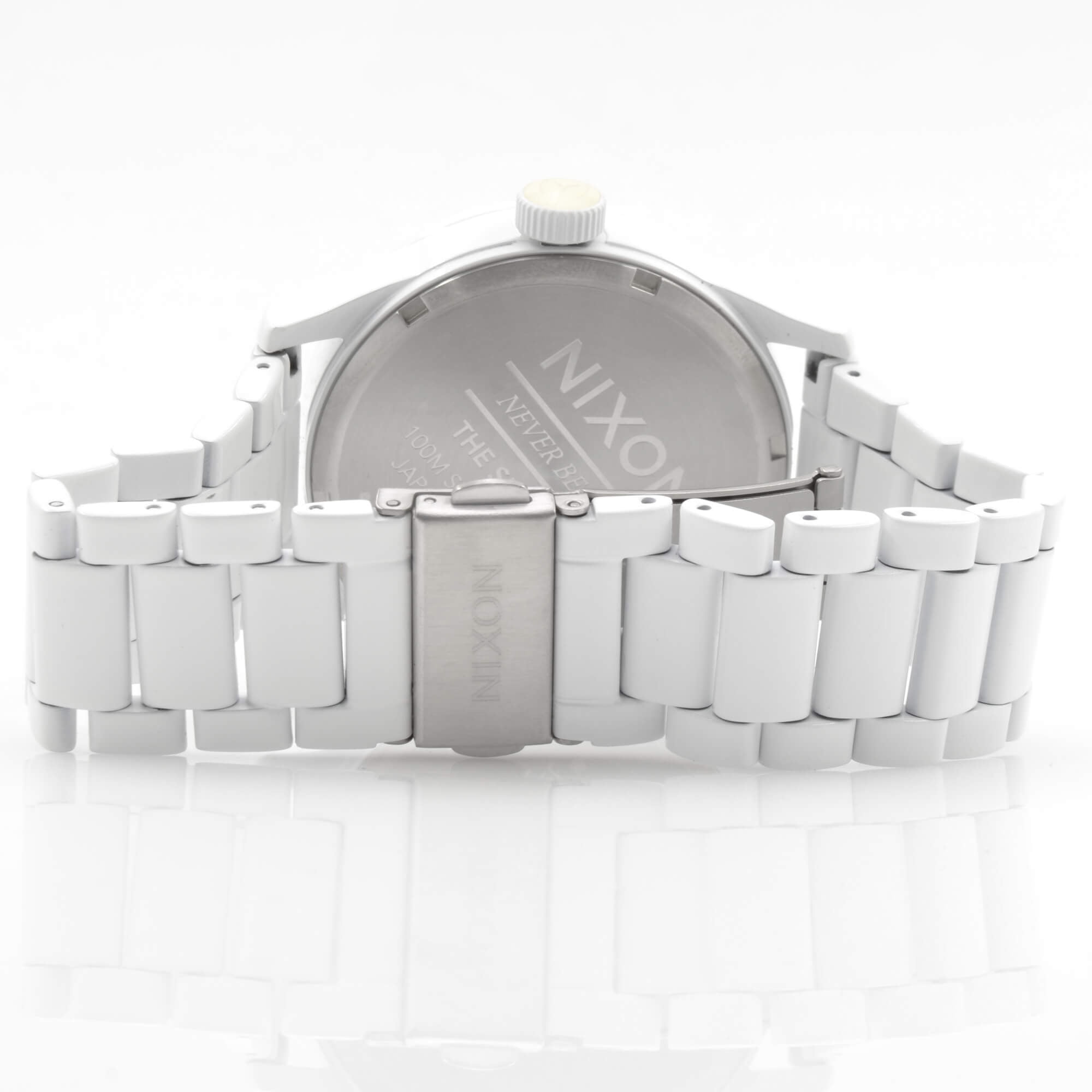 Nixon A356-12600 Men's Sentry White Dial Bracelet Quartz Watch