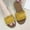 Yellow, variant on HaoXianJian Women's Ruffled Flat Sandals Open Toe Summer Dressy Slip on Slide Outdoor Slippers Softable Shoes