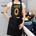 thumbnail image 3 of 2 Pack Adjustable Bib Apron with Large Sunflower Design & " LATIN ' S " Text - 2 Pockets Perfect for Cooking & Chef Use for Men & Women, 3 of 6