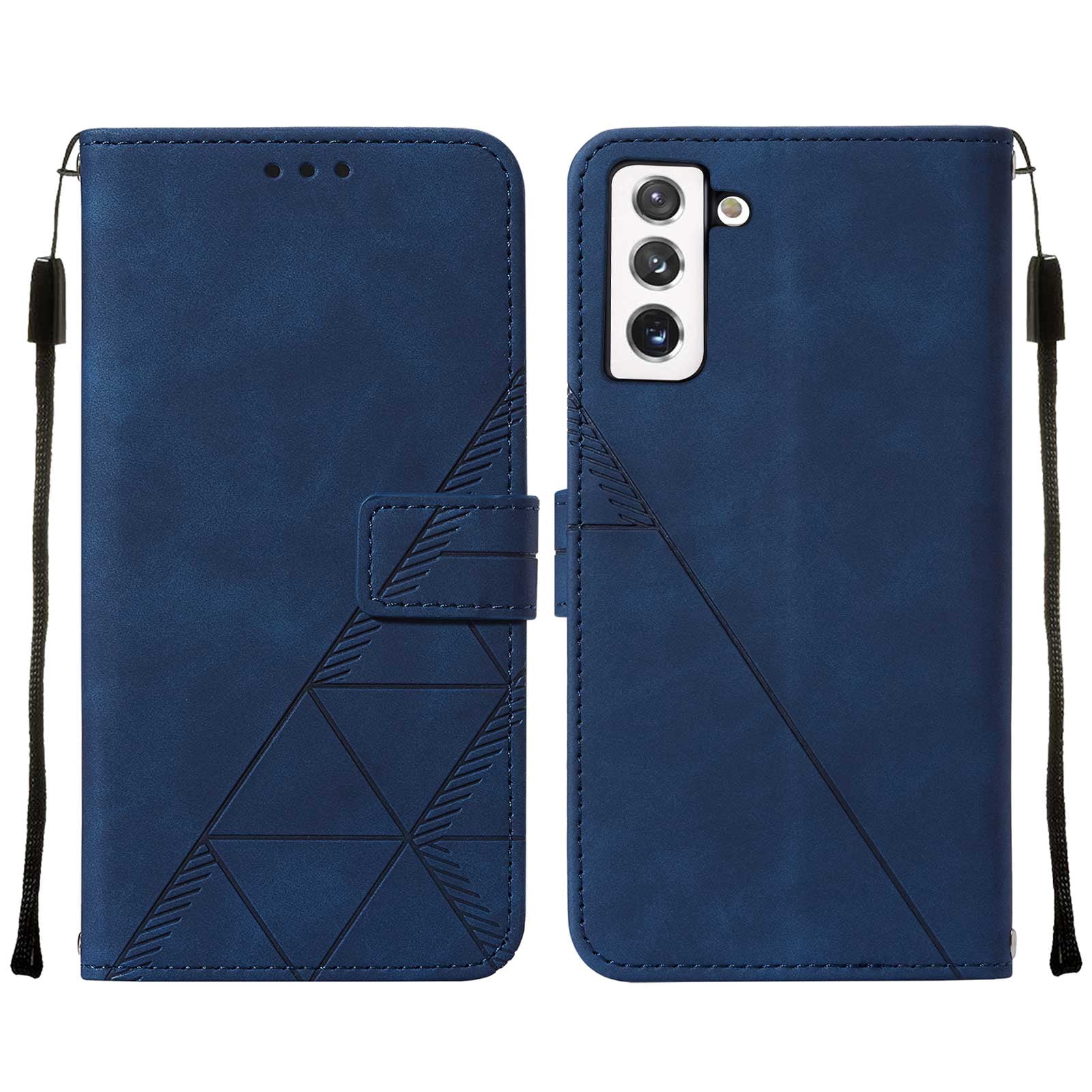 Wallet Phone Case for Galaxy S22 5G Cover, Allytech Detachable Wrist Strap Flip Stand Card Holder Magnetic Clasp Slim Fit Scratch Free Case for Samsung Galaxy S22 2022 (5G), Darkblue