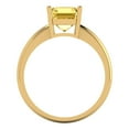 thumbnail image 4 of 2 ctw Solitaire Anniversary Ring for Women | Asscher Cut Natural Citrine | Hyperallergenic Solid 18K Yellow Gold, 4 of 5