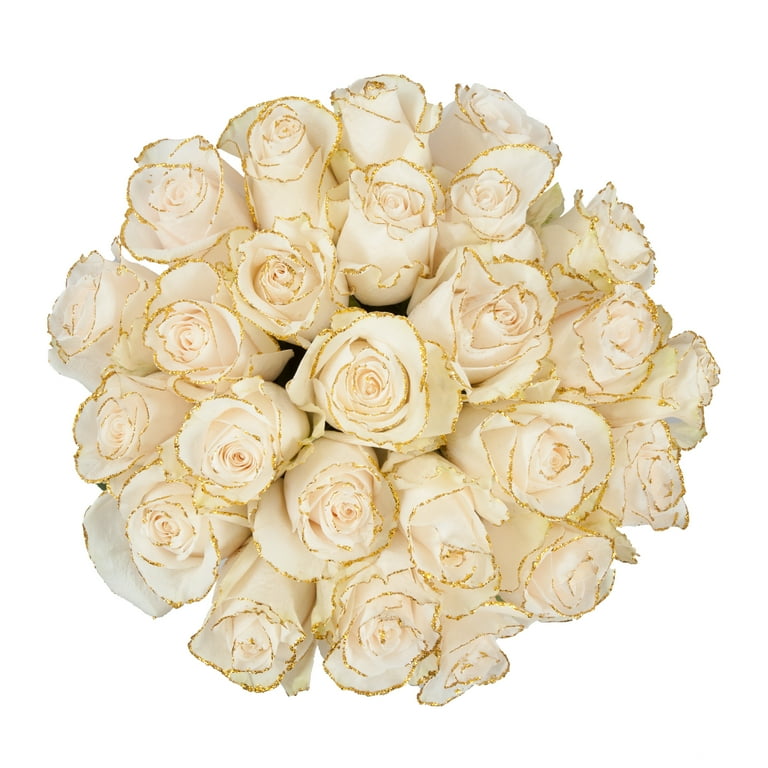 Roses 100 Stems of White Farm Direct Fresh Cut Flowers with Hand