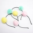 thumbnail image 1 of Meidiya Kids Girls Cute Plush Pom color Fuzzy Pom Pom Ball Hair Hoop Cat Ear Headband for Kids Girls, 1 of 8