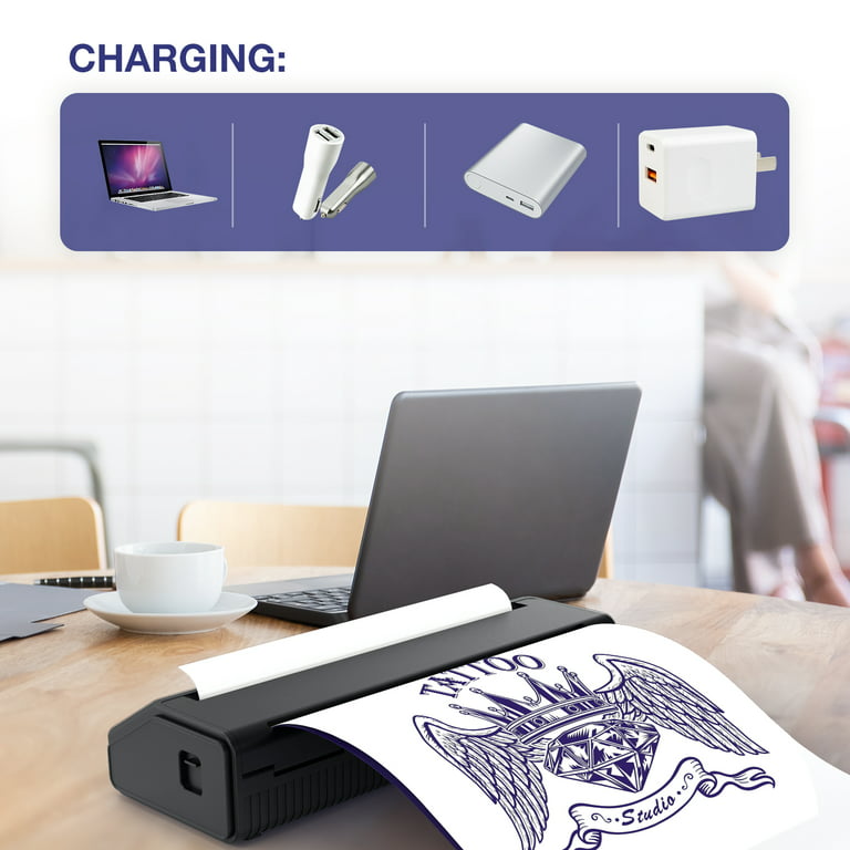 Mini USB Bluetooth Tattoo Transfer Stencil Machine Thermal Copier Printer  Device