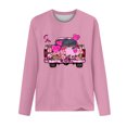 thumbnail image 3 of CLOISE Breast Cancer Shirts Women Long Sleeve Crewneck Shirts Ribbon Oversized Breast Cancer Support Tops Cute Loose Tshirts Cancer Awareness Outfits Pink S, 3 of 4