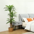 thumbnail image 6 of DR.Planzen Artificial Plants, 5ft Fake Dracaena Tree in Black Plastic Pot, Faux Plants Indoor Outdoor Decor, Silk Plants for Home Decor Office Porch Patio Perfect Housewarming Gift, 6 of 8