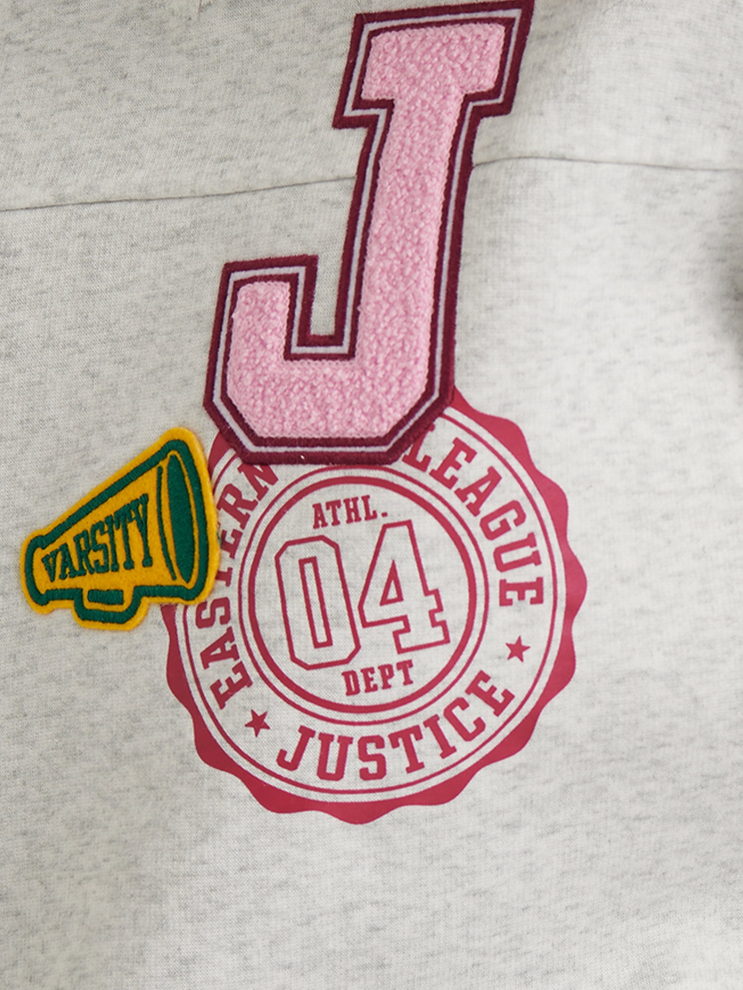 Justice Girls Varsity V-neck Sweatshirt, Sizes XS - XLP
