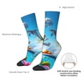 thumbnail image 4 of Rateoe Astronaut Tropical Dolphin for Women Casual Calf Socks - Cute Crew Socks - Thin Soft Above Ankle Socks Size 5-11, 4 of 6