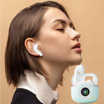 Wireless Earbuds Bluetooth Headphones, Bluetooth 5.3 Stereo over Ear Buds,Noise Cancelling Mic, IPX7 Waterproof Headset for Workout/Running - Green