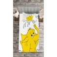thumbnail image 3 of Ambesonne Animal Quilted Bedspread Set 2 Pcs, Cartoon Water, Twin Size, Pale Blue Yellow, 3 of 3