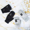 thumbnail image 3 of Guantes de invierno para mujer, paquete de 2 guantes convertibles sin dedos de lana cálida para regalos de mujer con gorro de cubierta de manoplas, 3 of 5
