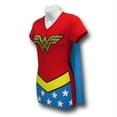thumbnail image 2 of Wonder Woman Short Sleeve V Neck DC Comics Caped Costume T-Shirt (Women's Large), 2 of 5