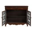 thumbnail image 6 of Powell Samira Farmhouse 2-Door 2-Drawer Wood Indoor Console Table with Shelves, Light Cherry, 6 of 8