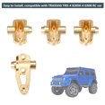 thumbnail image 4 of TFixol Brass Front Rear Axle Lower Shock Mount Axle Mount Set Suspension Links Stand Compatible with TRAXXAS TRX-4 82056-4 G500 RC Car 4 PCS, 4 of 6