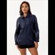 thumbnail image 4 of Chaquetas de Holgadas de Larga con Solapa para Mujer, Moda Otoño 2025, Ropa de Invierno. Azul Oscuro XXL, 4 of 10