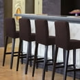 thumbnail image 2 of PiccoCasa Stretch Bar Stool Covers for Counter Short Back Chair Slipcovers Dark Brown 4, 2 of 8