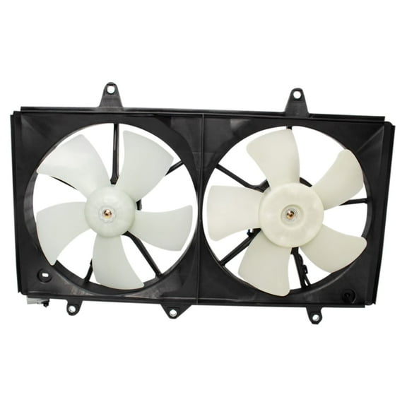 TRQ Dual Radiator Cooling Fan Assembly for 98-02 Toyota Corolla Chevy Prizm RFA80465