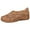 Brown, variant on ZTTD Women's Shoes Summer Fashion Women's Slip On Open Toe Flat Hollow Breathable Single Shoes Roll Back Brown