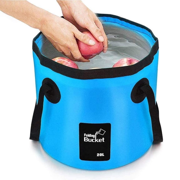 Collapsible Water Bucket – Lightweight Foldable Outdoor Utility Bucket for Fishing, Camping & Gardening, Portable with Carry Handle