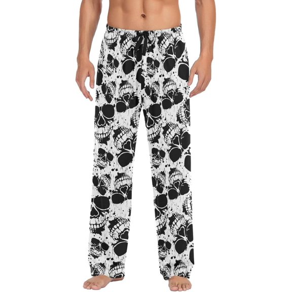 GZHJMY Cute Skull Pajama Pants, Mens Lounge Pants Super Soft Men Pajama Bottoms, Christmas New Year Birthday Father's Day Gifts