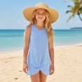 thumbnail image 2 of Cover Ups for Swimwear Girls Casual Sleeveless Twist Front Girl Beach Dress Swim Suits for Girls 11-12 Years, 2 of 7