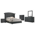 thumbnail image 2 of Coaster Melody 5-Piece Eastern King Bedroom Set, Grey, 2 of 14