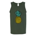 thumbnail image 2 of Wild Bobby, Trendy Tropical Pineapple, Fashion, Men Graphic Tank Top, Forest Green, 3X-Large, 2 of 4
