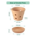 thumbnail image 4 of 6 Inch Terracotta Orchid Pots with Holes and Saucers - 3 Pcs Small Clay Orchid Planter Pots for Repotting, Plant Flower Pots for Orchid Indoor and Outdoor Promotes Air Circulation, 4 of 7