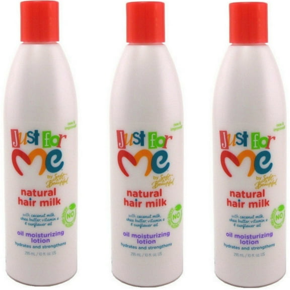 Just For Me Hair SE33 Milk Oil Moisturizing Lotion 10 Ounce (295ml) (3 Pack)