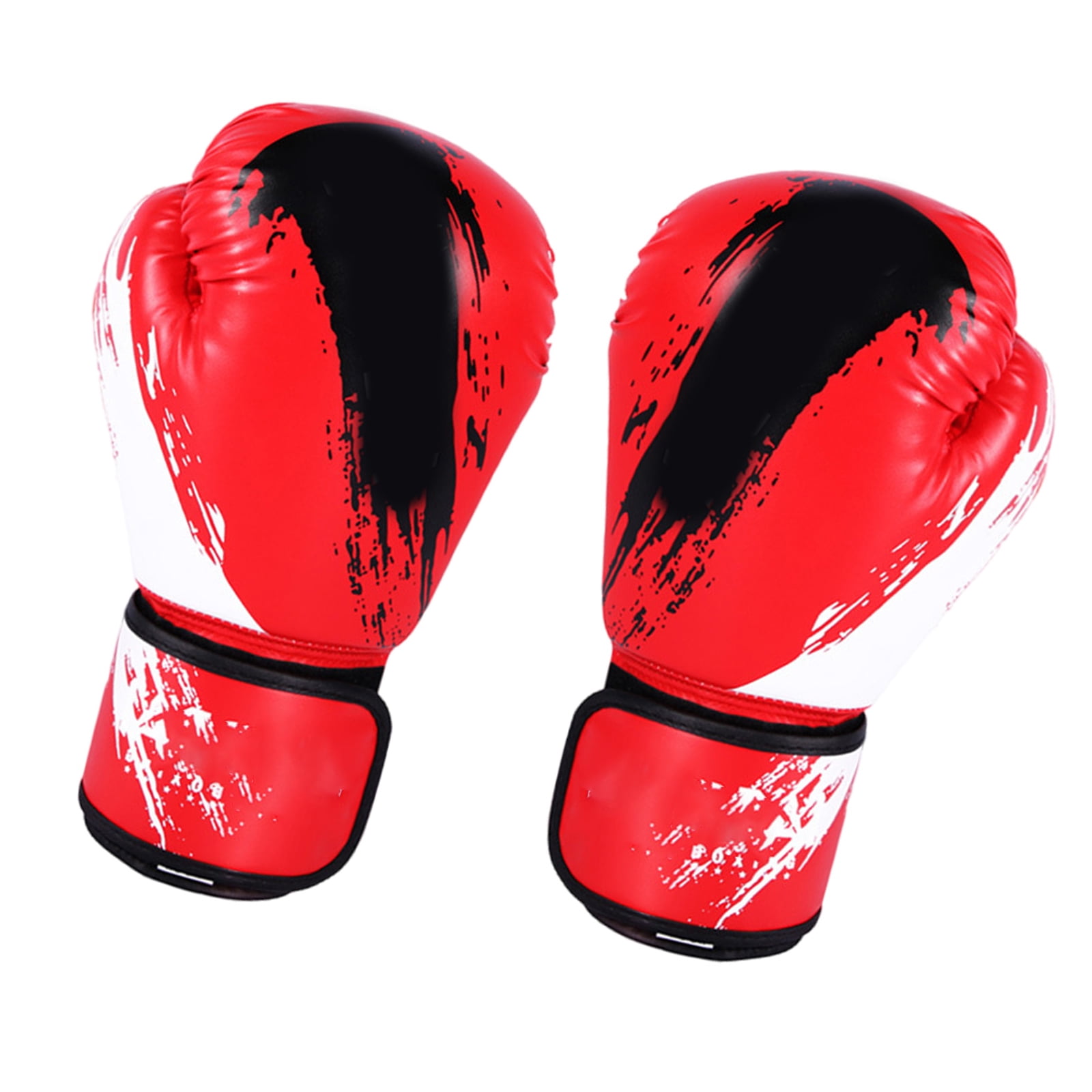 Leather Kickboxing Training Gloves Sparring Glove for Men Women Teens Kickboxing Boxing Workout Gym Fitness 10oz 6oz