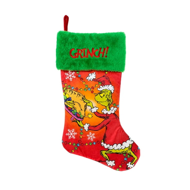 Dr. Seuss Grinch Assorted Colors Christmas Stocking, 20" - Walmart.com