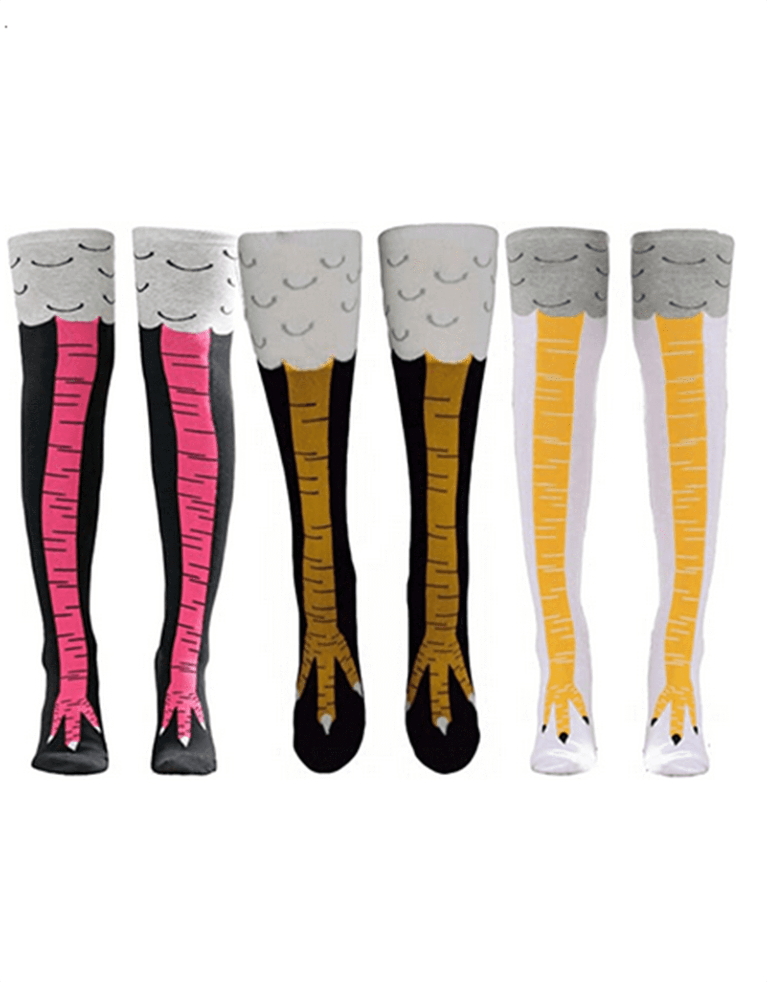 Novelty & Special Use Crazy Funny Chicken Legs Knee-High Novelty Socks Funny  Gifts Women 