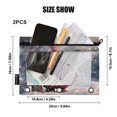 thumbnail image 3 of Dailycode 2 Pack Pencil Pouch for 3 Ring Binder Smooth Zipper Folders with Pockets Clear Window Pencil Case, Dwarf Toy and Snow, 3 of 6
