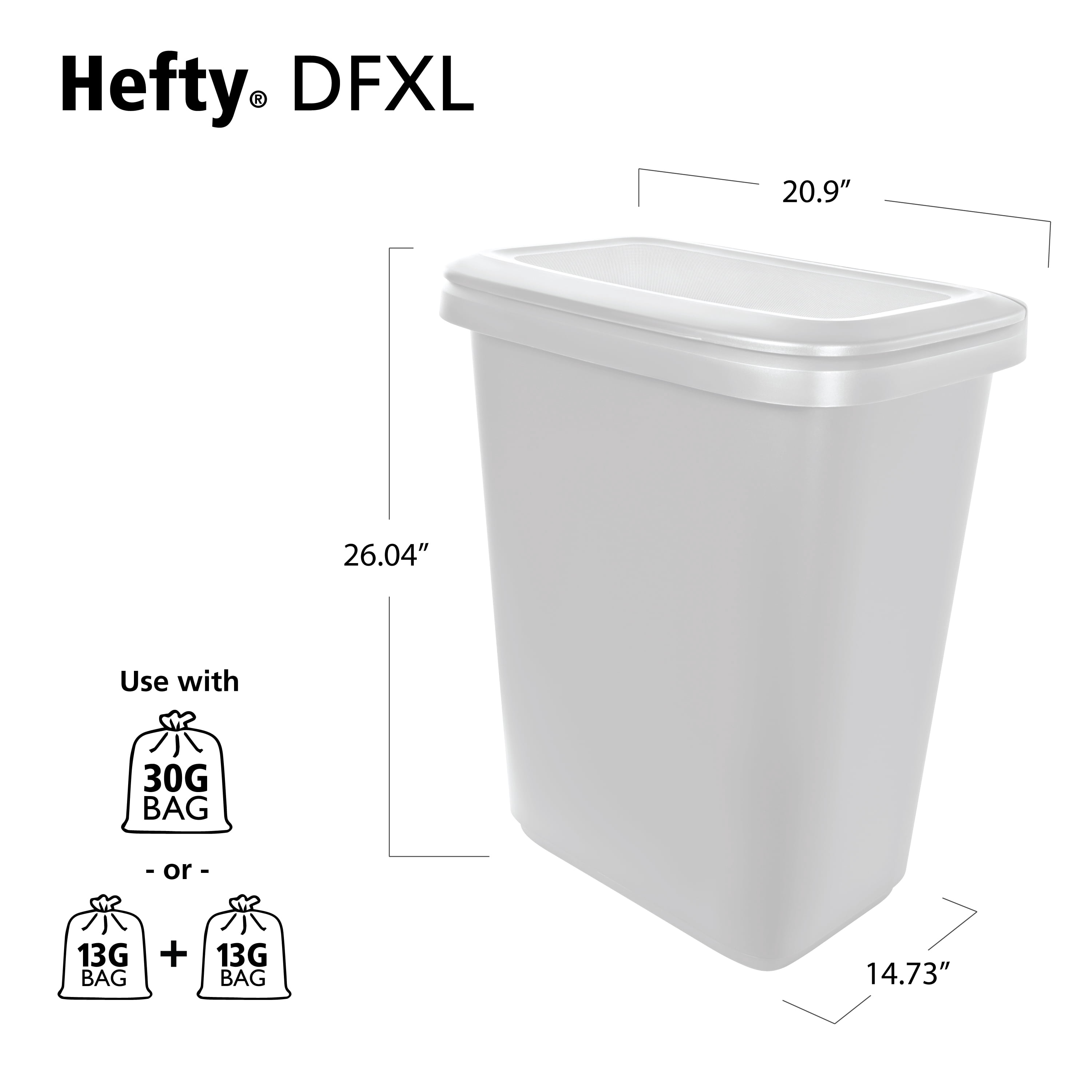 hefty dual xl trash can