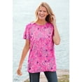 thumbnail image 4 of Woman Within Plus Size Perfect Printed Short-Sleeve Crewneck Tee, 4 of 6