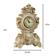 thumbnail image 3 of Oliviana Table Clock Ivory/Gold 5.5"W x 3"D x 10"H, 3 of 5