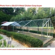 Chicken Coop Outlet Deluxe Large Metal 7x10 ft Chicken Coop Backyard Hen House Cage Run Outdoor Cage